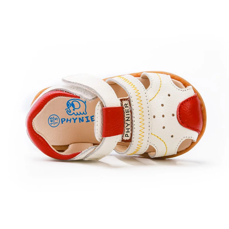 Phynier Летние кожаные сандалии для мальчика 1 5 лет обувь малышей|Сандалии| |