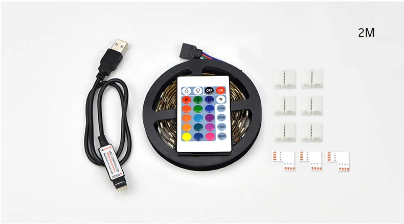 1 м/2 м/3M DC 5 В USB светодиодный ТВ ПОДСВЕТКА без водонепроницаемости 5050SMD Ambilight RGB Светодиодная лента ТВ фоновое освещение DIY светодиодный Диод