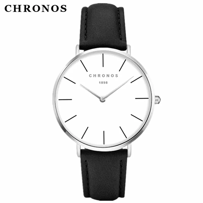 Часы наручные CHRONOS унисекс роскошные брендовые кварцевые цвета розового золота