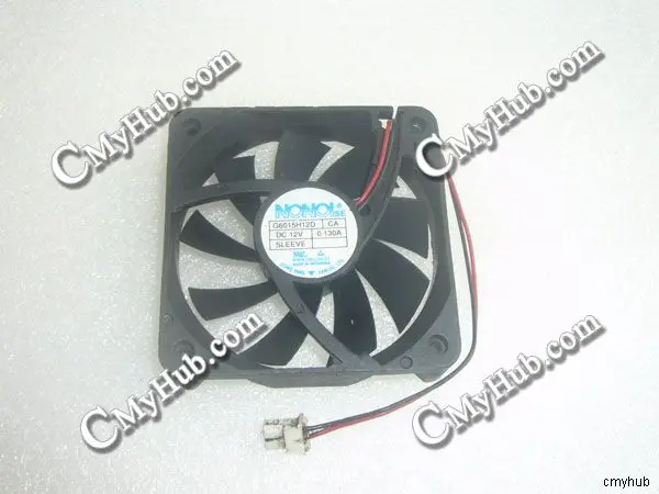 Подлинный для NONOISE G6015H12D DC12V 0.130A 2pin 2 провода 6015 60X60X15 мм вентилятор охлаждения |