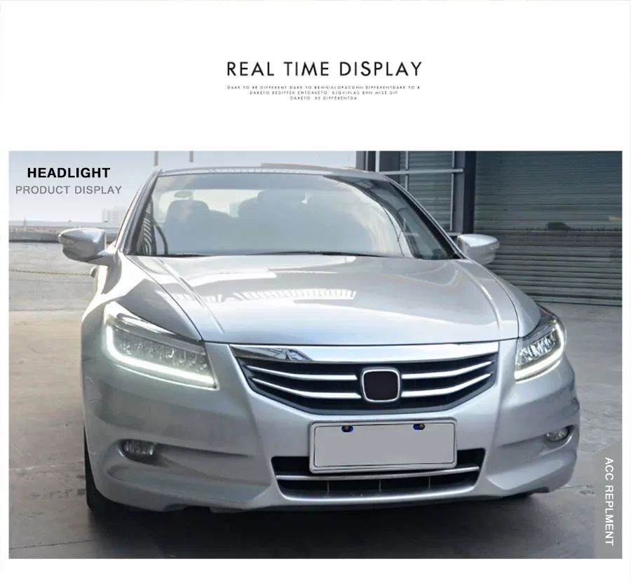2 шт. светодиодный фары для Honda Accord 2008-2012 светодиодный автомобильный фонарь ангельские глазки полный светодиодный комплект противотуманных фар Светодиодный дневные ходовые огни