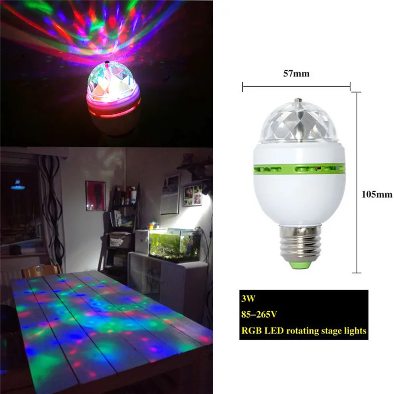 Диско-шар Диско-светильник DJ светильник E27 3 Вт 85-265 в RGB светодиодный