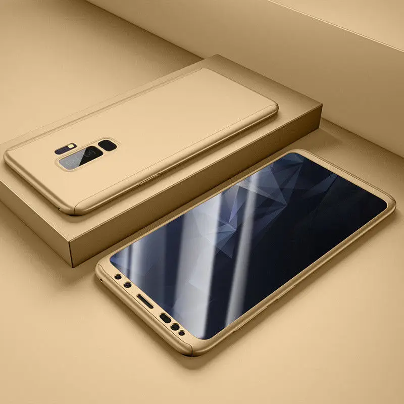 Золотой Роскошный 360 градусов полное покрытие чехол для телефона для samsung Galaxy A30 A50 M20 S10 плюс S10E A8 A6 J4 J6 Plus противоударный чехол - Цвет: Золотой