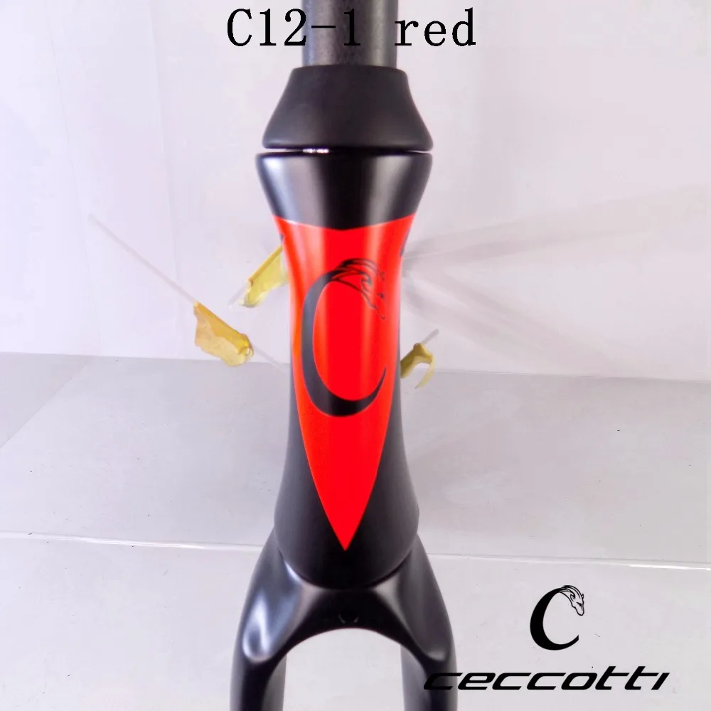 Велосипед рамная углеродная дорога велосипеда Ceccotti c12-1red/белый T1000 углерода 700C колеса