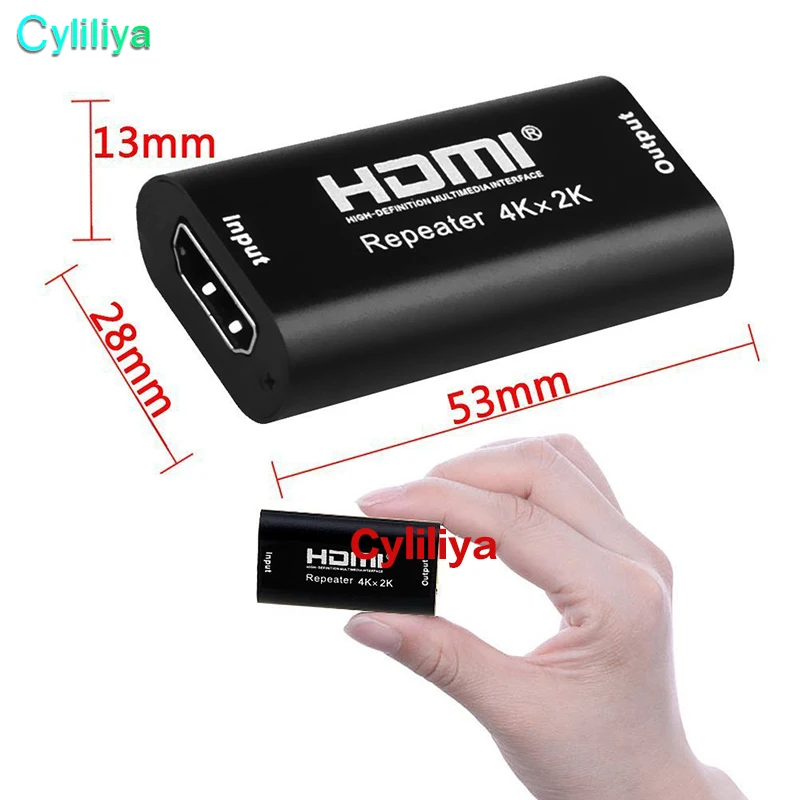 50 шт. Ретранслятор HDMI 1080P 3D 4K * 2K ретранслятор удлинитель усилитель адаптер для