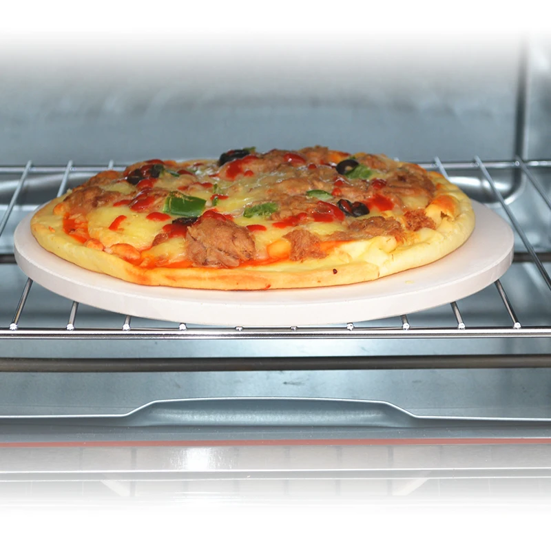 

10" Kitchen Pizza Stone Baking Oven Bread Tray For Indoor Oven Outdoor BBQ Grill