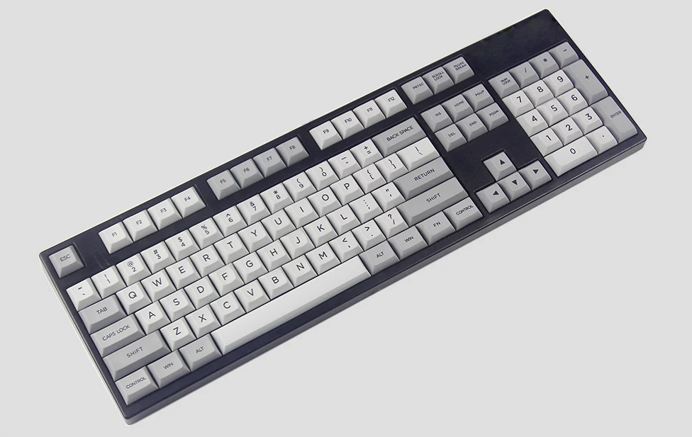 DSA серый и молочный keycap Dye-subbed 122 клавиш в комплекте MAC ISO WIN для Механическая клавиатура cherry mx