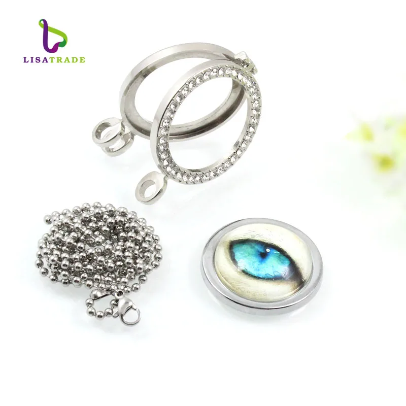 Мое ожерелье в форме монеты глаза 33 мм диск для монет женщин размер 35 держатель с