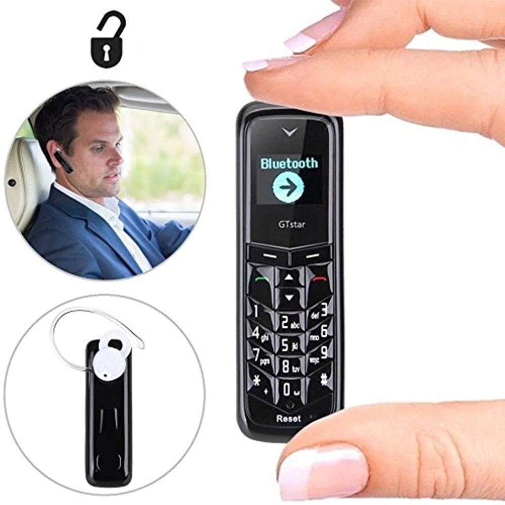 5 шт./лот GTSTAR мини телефон BM50 Bluetooth наушники с sim картой мобильный номеронаборник