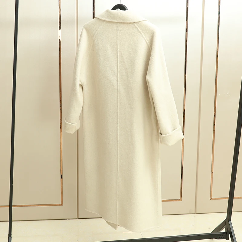 Женское шерстяное пальто зима 2018 Женская шерстяная верхняя одежда средней длины
