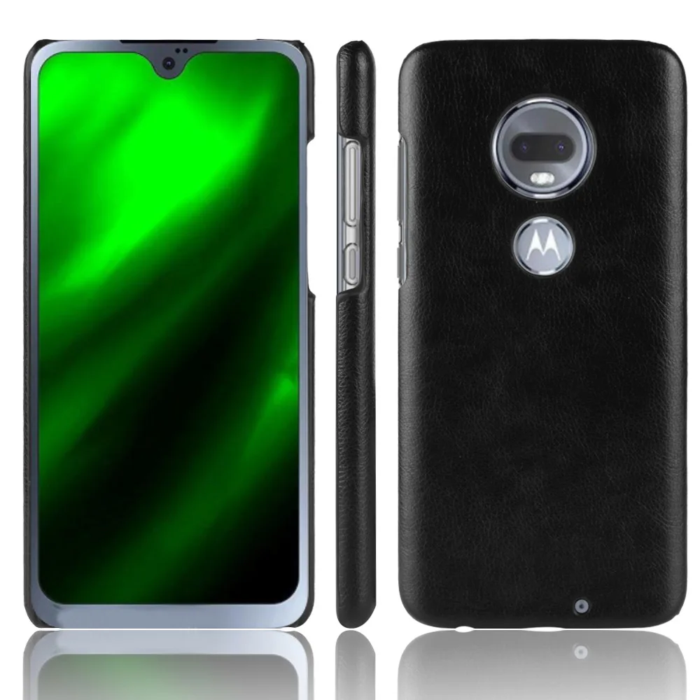Роскошный кожаный чехол для телефона с личи MOTO Motorola G7 G6 Plus Z4 Z3 Play E5 ONE Power P30 Note P40