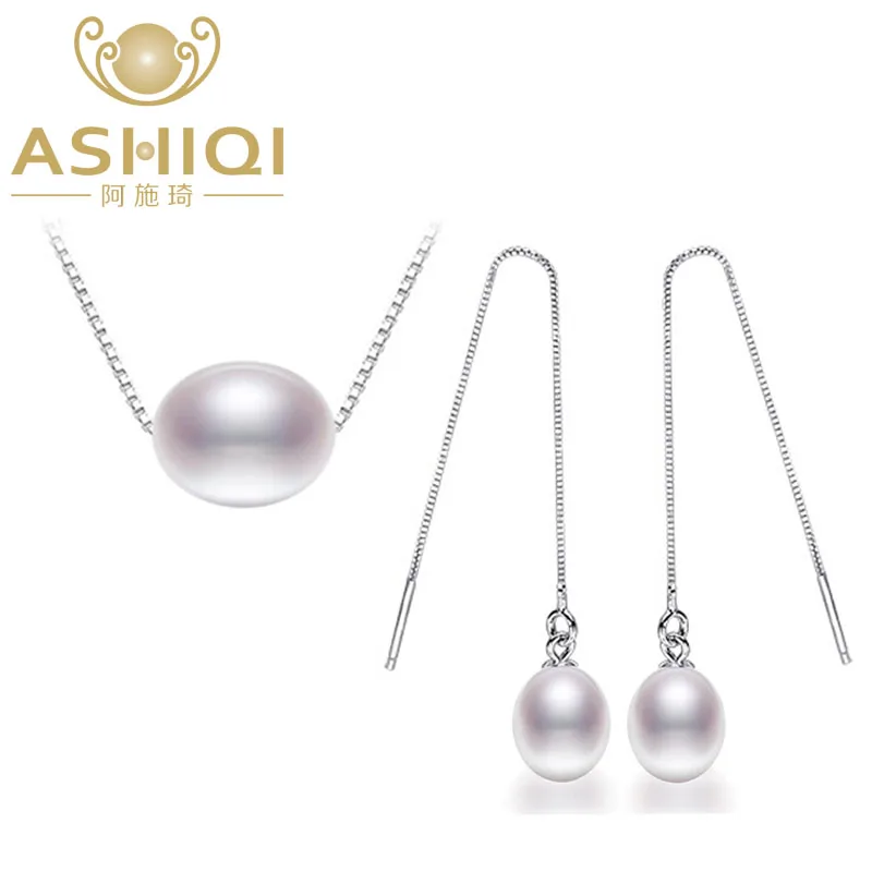 Женский комплект украшений из серебра 925 пробы с пресноводным жемчугом|pearl jewelry