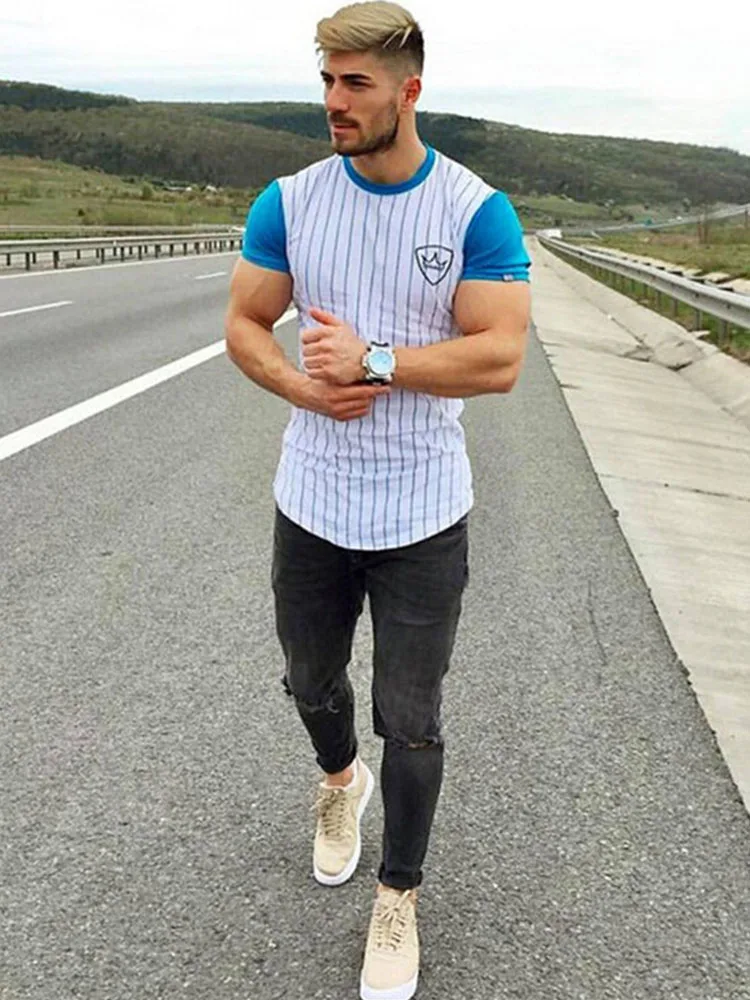 Мужская брендовая Футболка с принтом GYMLOCKER модные повседневные топы мужские