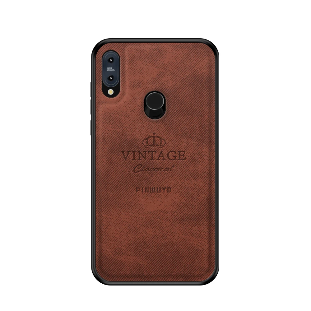 

For Asus Zenfone Max Pro M2 ZB631KL Cover Case Vintage Case Pu Leather PC Hard Cover Fitted Cases Protection Phone Shell 6.3