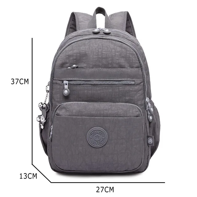 Школьный рюкзак для девочки-подростка Mochila Feminina женские рюкзаки нейлон водонепроницаемый повседневный рюкзак для ноутбука женский Sac A Do - Цвет: 1367-gray