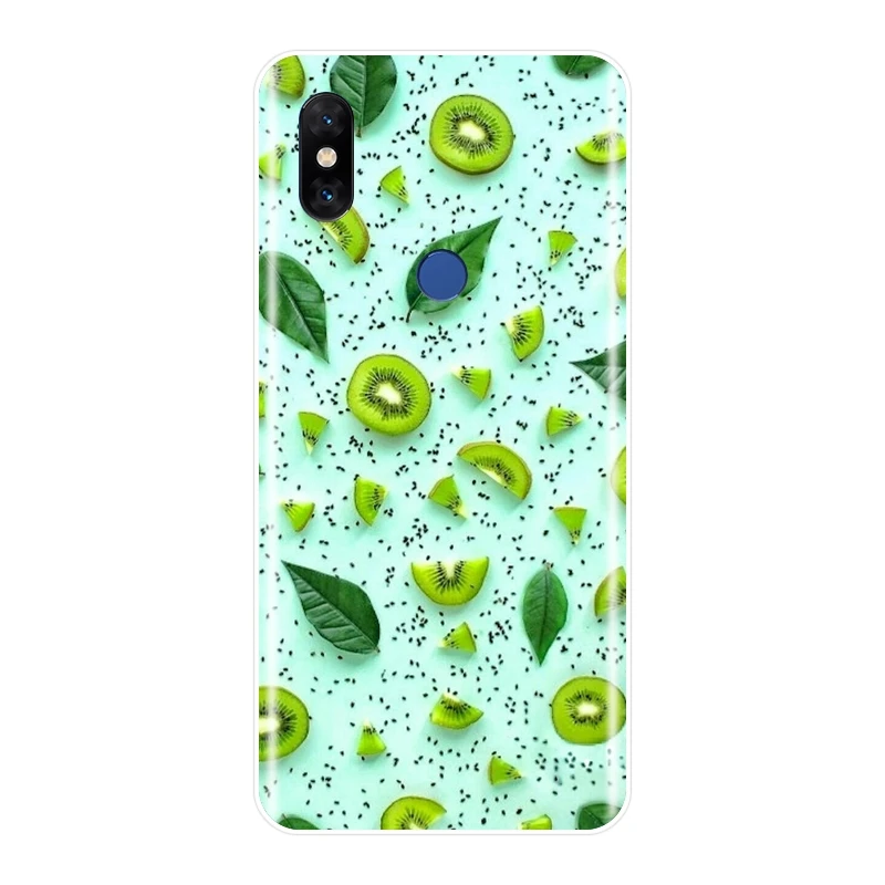 Чехол для телефона Xiaomi Mi Max Note 1 2 3 пончик с зелеными фруктами листьями Qcean Sky