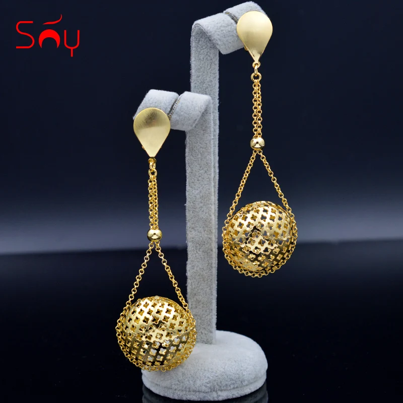 Солнечные ювелирные изделия длинные серьги подвески Искусственные шарики