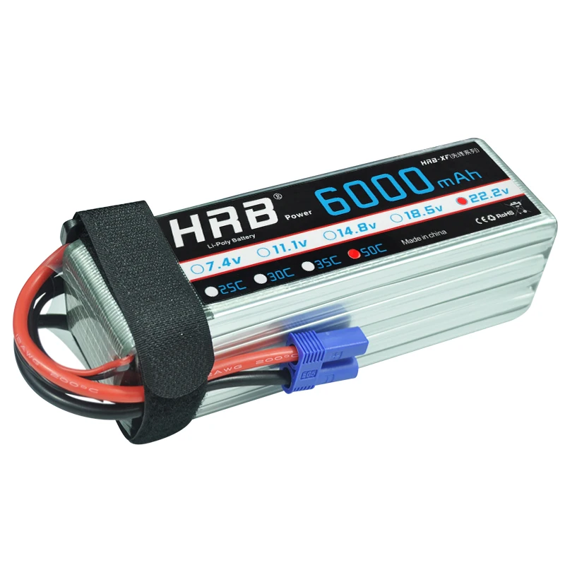 аккумулятор hrb rc lipo 6s 222 в 5000 мач 6000 мач 50c max