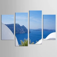4 piecesset sea scenery with beach wall art for wall decor home decoration picture paint on canvas prints painting framedxys55