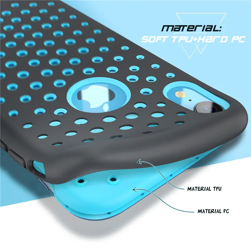 supcase for iphone xr case 6 1 inch ub sport liquid silicone rubber pc premium hybrid case hole pattern with heat dissipation free global shipping