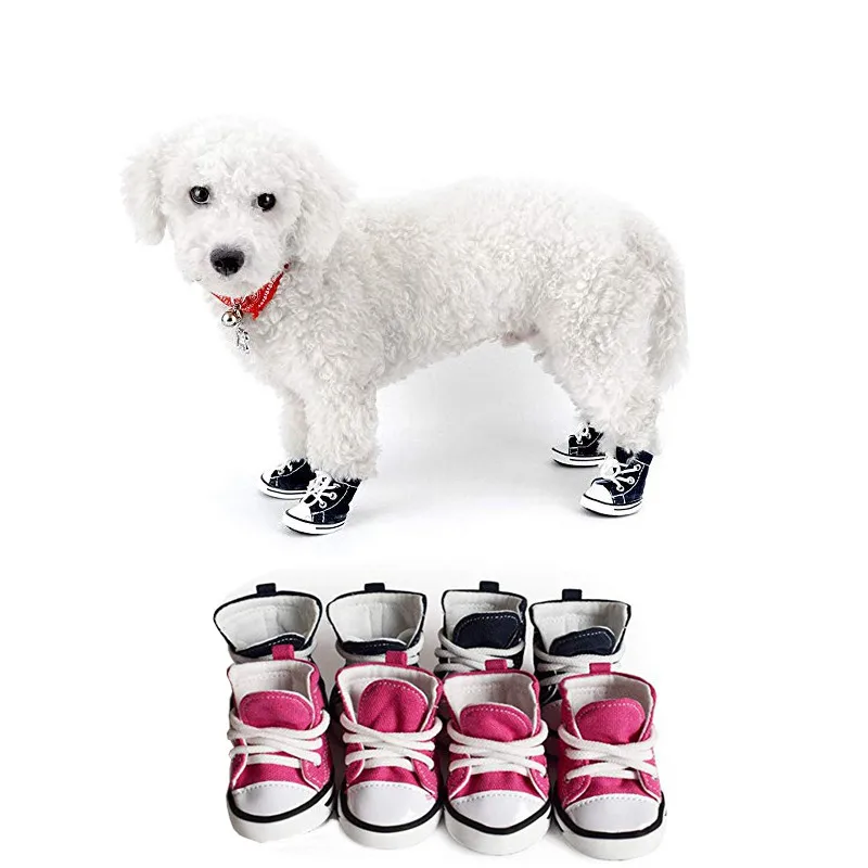 4 шт Весна/лето/осень Открытый дышащие трусики для собак Джинсовая Обувь Щенок