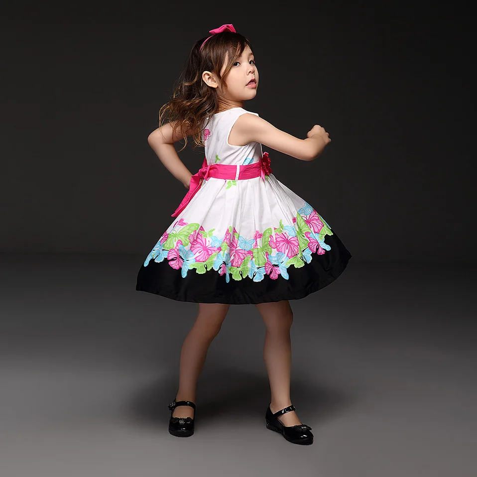 Pettigirl Elegant Girls Party Dresses For Summer Floral Printed Princess Dress Fashion Kids Clothing 2020 GD21008-46B | Детская одежда