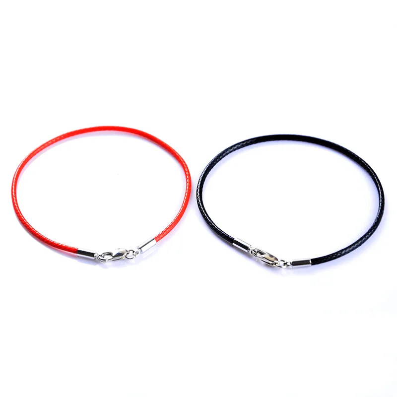 Fashion Classic Rope Leather Black Bracelet Red Thread Line Jewelry String For Women Men Lobster Bracelets SL501 | Украшения и