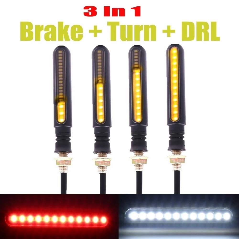4x12 V 24 LED последовательный индикатор сигнала поворота мигалка DRL лампа задний стоп