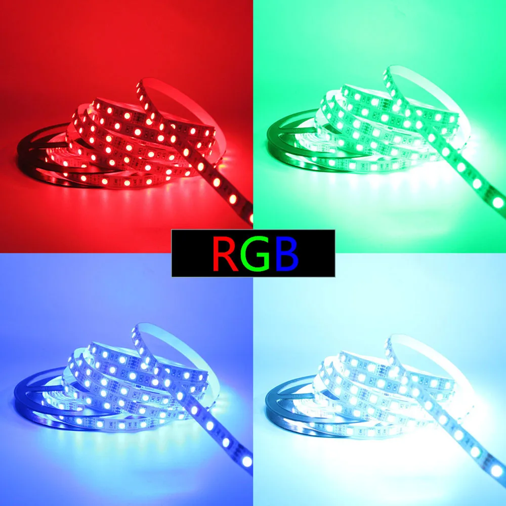 5 M 25 RGB набор светодиодных лент 5050 SMD Led Гибкий свет 30led/m DC12V + 2 4G RF пульт