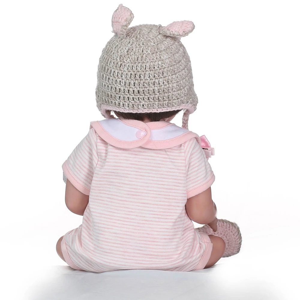 NPK bebe reborn 50 см силиконовые куклы для детей подарок с белым щенком плюшевые игрушки