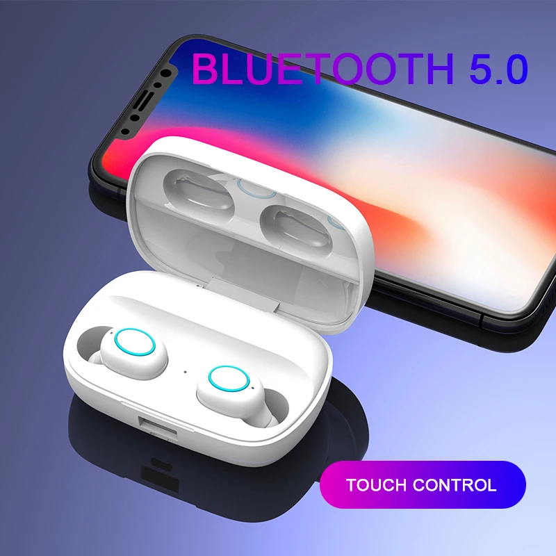 Lakukom беспроводные Bluetooth наушники новые S11Touch Control HiFi Sound Sports с зарядным чехлом 2200