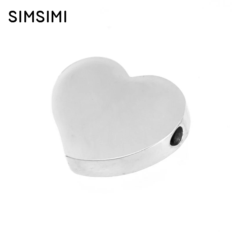 Simsimi slide heart askew space 2 мм кулон с просверленным отверстием Женское Ожерелье Подвески