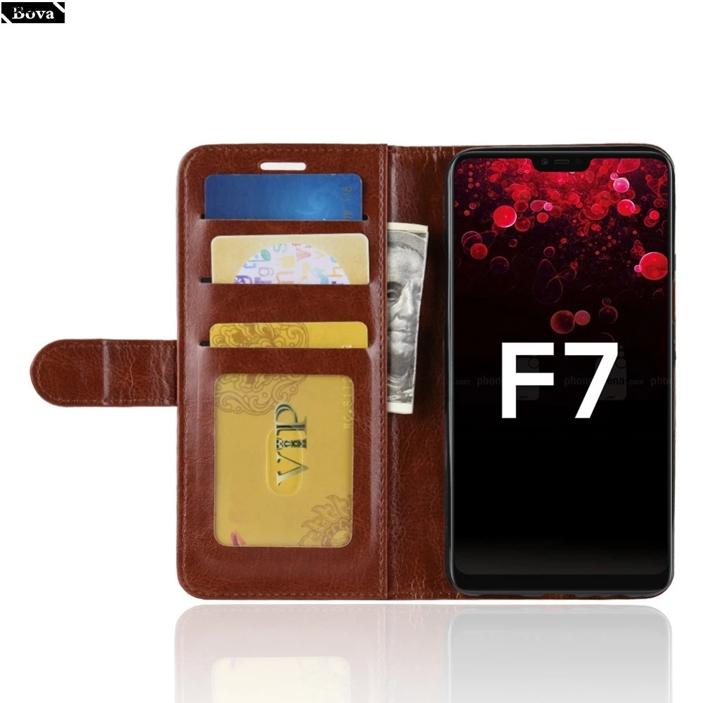 Чехол с держателем для карт OPPO F7 F5 F9 F9Pro Pro Premium чехол телефона из искусственной