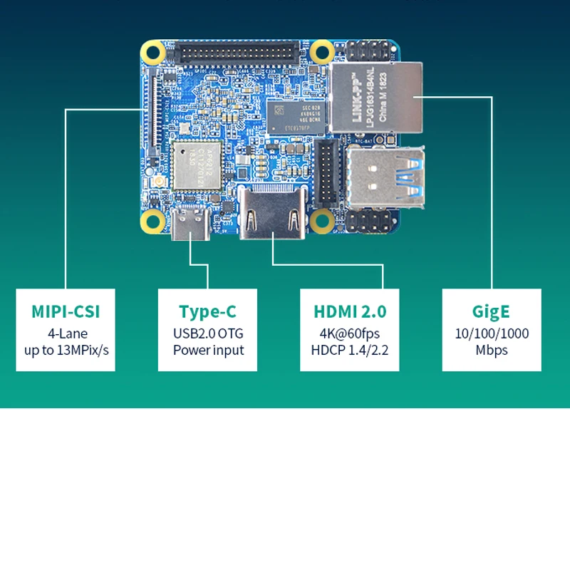 NanoPi NEO4 1 ГБ DDR3 Rockchip RK3399 Встроенный Wi-Fi/BTmodule поддерживает Android Ubuntu настольный компьютер/ядро/Lubuntu