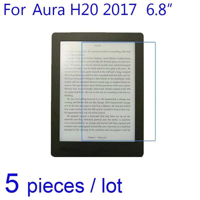 5 шт./упак. Защитные пленки для Kobo Aura H20 Edition 2 2017/One 7 8/HD 6 8 LCD Прозрачная/матовая/нано