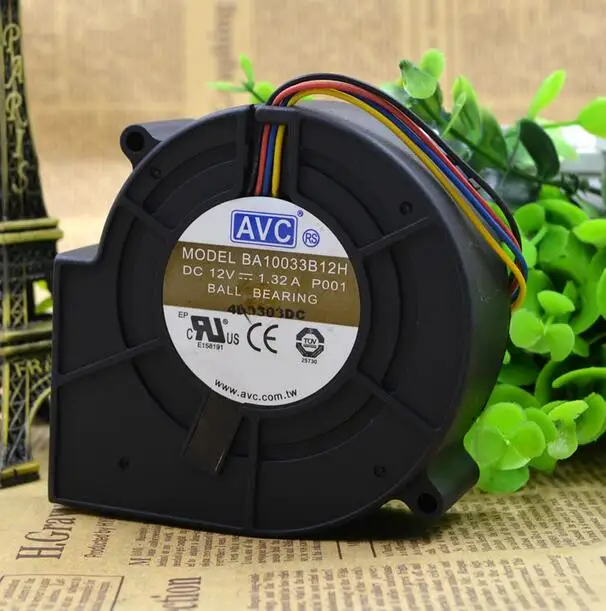 AVC 12V 1.32A 9CM 9733 97*97*33mm 4-линейный подшипник турбонагнетателя для BA10033B12H | Компьютеры и