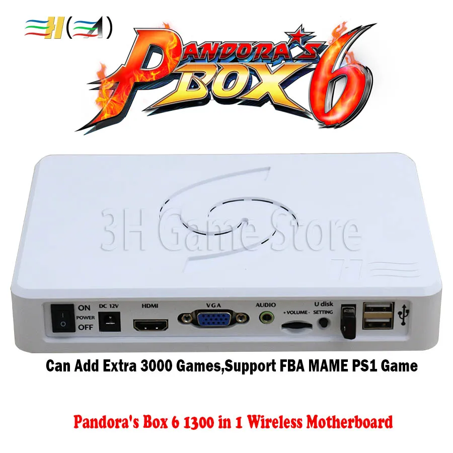 Оригинальная коробка Pandora Box 6 1300 в 1 беспроводная версия материнская плата