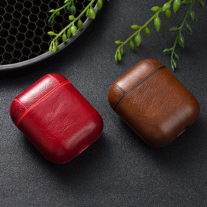 Для Apple AirPods ремешок из искусственной кожи с кнопками чехол для наушников Аксессуары для наушников для iphone AirPods защитный чехол