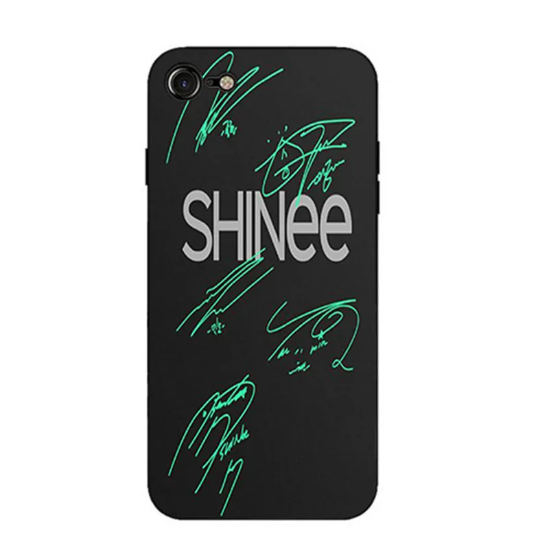 SHINee KPOP Boy group Модный Черный Мягкий ТПУ силиконовый чехол для телефона iphone 6 6s 7 8 plus