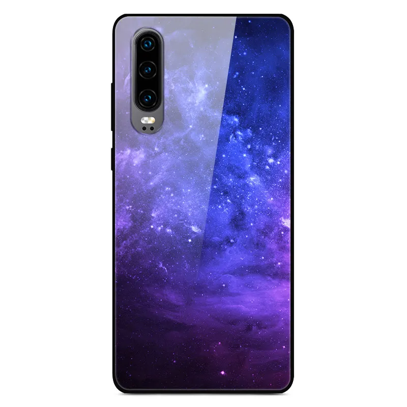 12 Чехол H для huawei P30, жесткий стеклянный чехол для телефона huawei P30 Pro P30Pro, Мягкий бампер, закаленное P 30, пространство для Huawe P30 - Цвет: 12