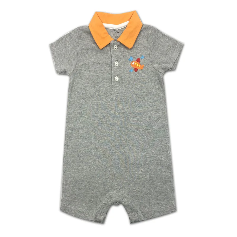 Летний стиль поло для маленьких мальчиков комбинезон с отложным воротником