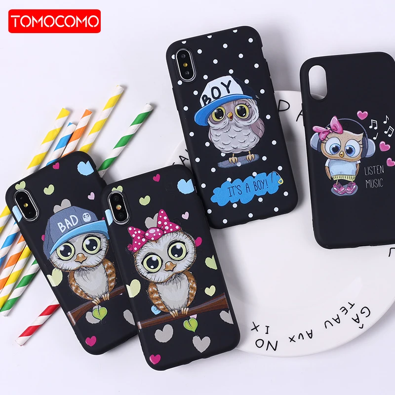 С милой совой сердца Lover Рождественский Чехлы для мобильного телефона из мягкого