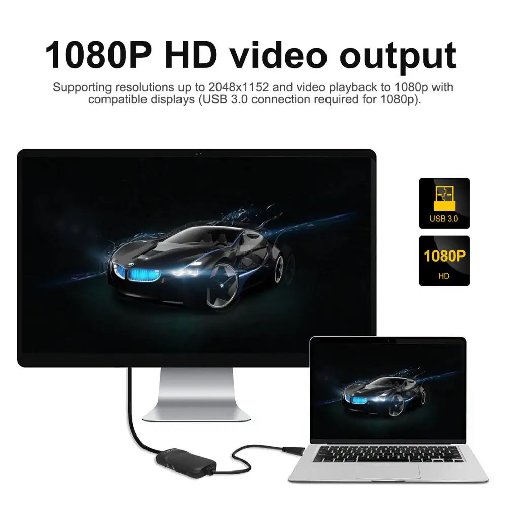 Wavlink USB 3 0 к HDMI видео графический адаптер Дисплей несколько мониторов 1080P внешняя