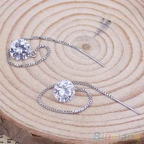 Женские серьги-подвески из циркония 1OZ4 | Украшения и аксессуары
