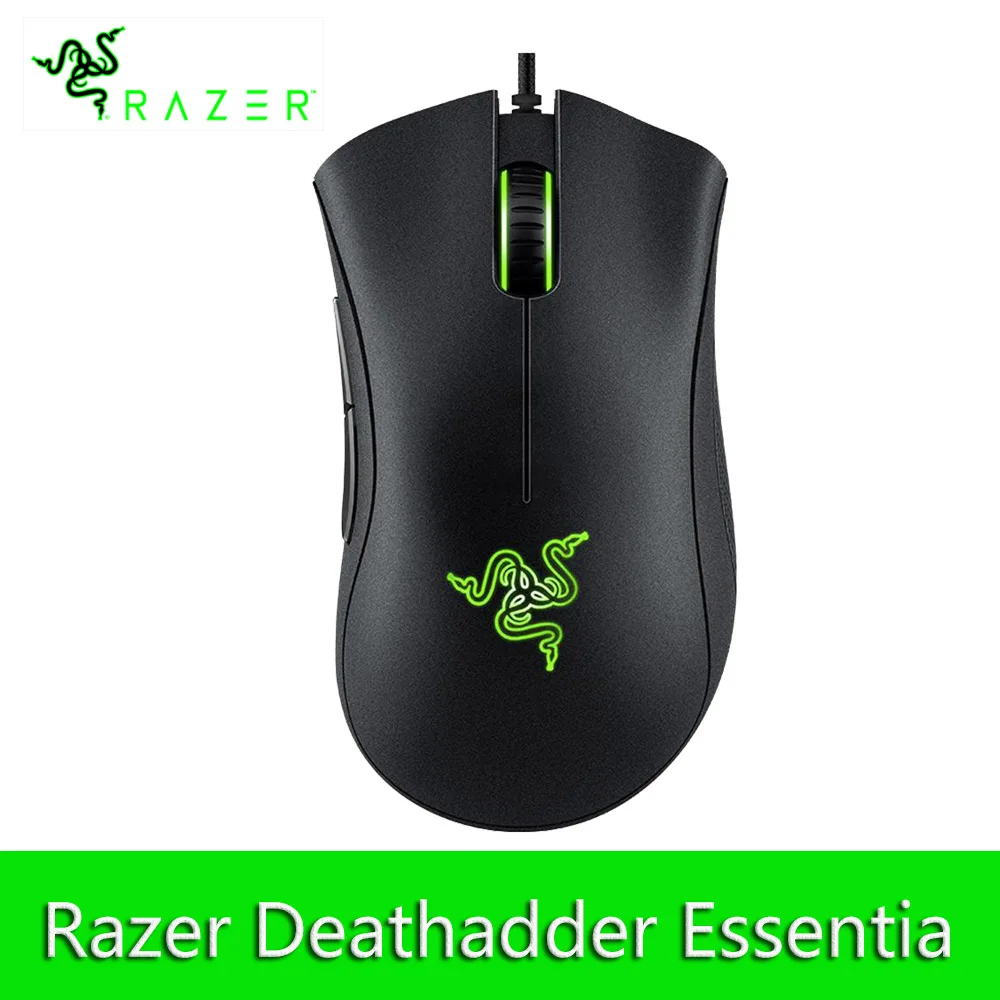 Razer DeathAdder Эфирная Проводная игровая мышь, оптический сенсор razer DeathAdder Elite для компьютера, ноутбука, ПК, геймера, игровая мышь - Цвет: DeathAdder Essential
