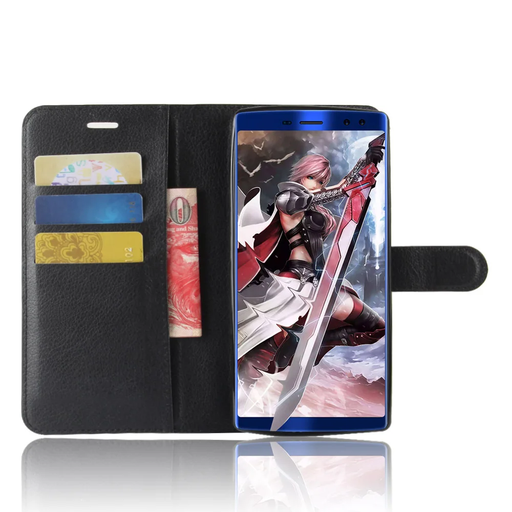 Чехол книжка для Doogee BL12000 кожаный чехол Pro держатель карт полный защитный