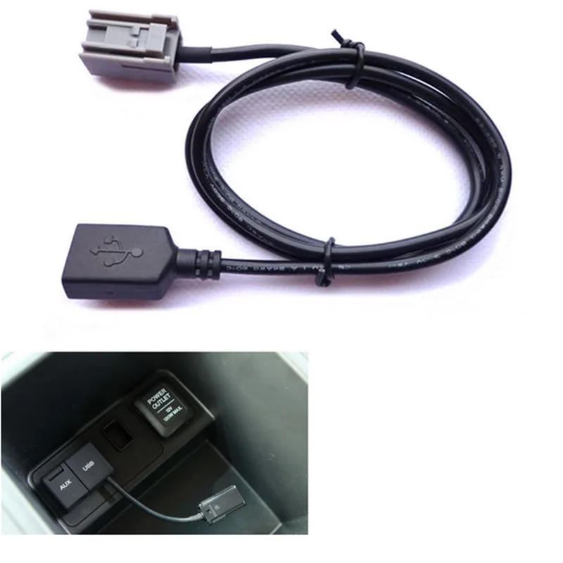 Автомобильный Кабель для барбекю 90 см USB гнездовой порт адаптер AUX подходит Honda Civic