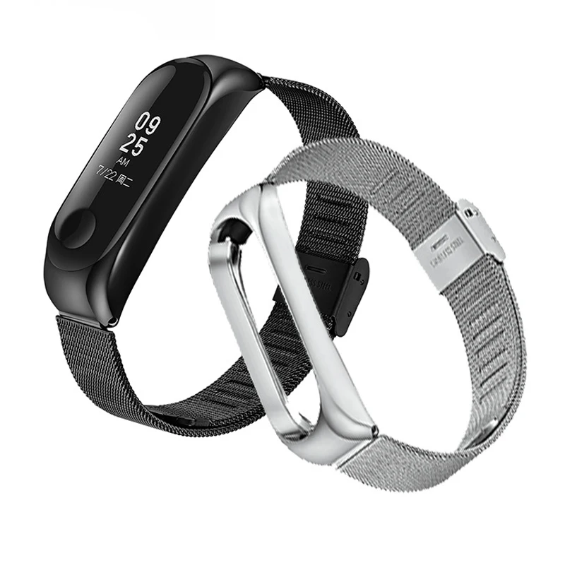 Rovtop ремешок для Xiaomi Mi группа 3 ремешок для Xiaomi Mi группа 3 браслет для Xiaomi Mi группа 3 металлические Безвинтовые нержавеющая сталь