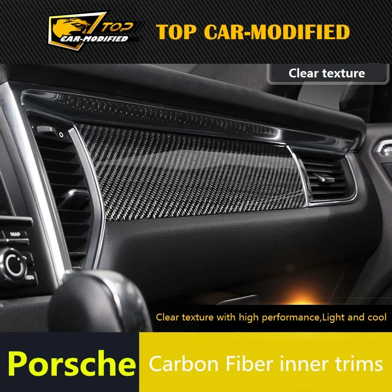 

Free shipping TOP CAR-MODIFIED for Macan carbon fiber parts fit for Porsche macan interior trims carbon fiber material