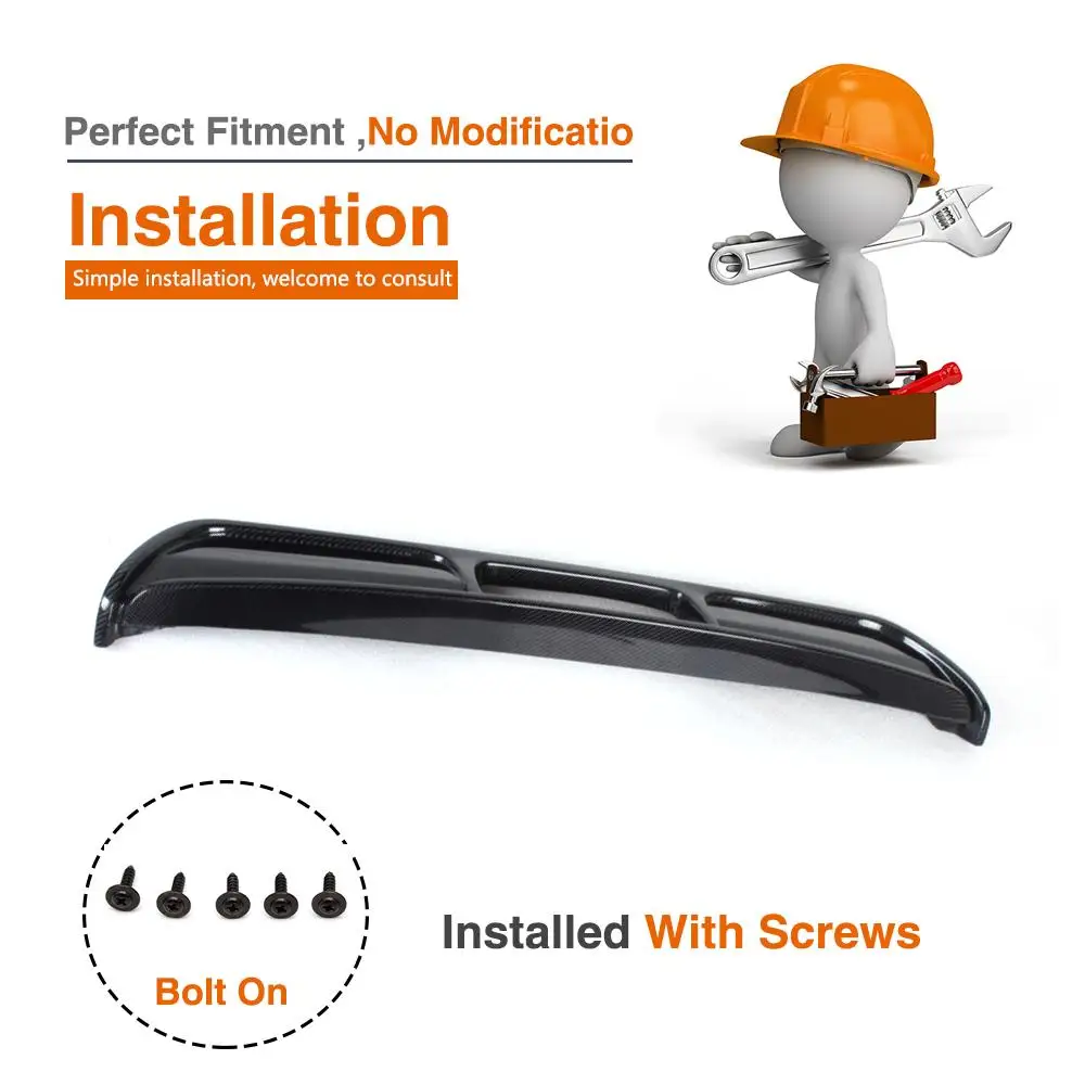 Автомобильный Стайлинг углеродное волокно задний бампер диффузор для умного Fortwo